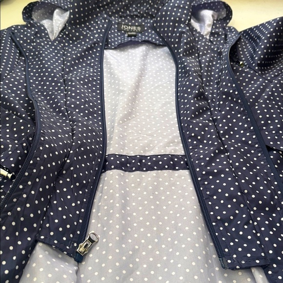 Jones New York Navy Micro Dot Packable Jacket Windbreaker Rain
Jacket Sz XL NWOT - Picture 11 of 13